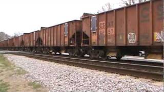 CSX southbound ballast train in Acworth,GA