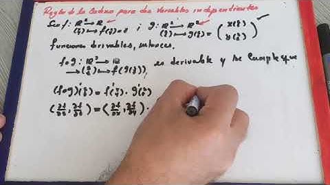 Vectorial: Regla de la cadena para dos variables independientes