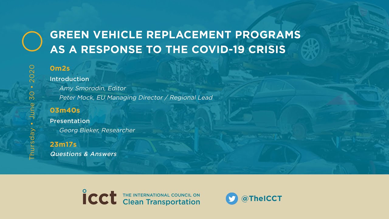 Green vehicle replacement programs as a response to the COVID19 crisis