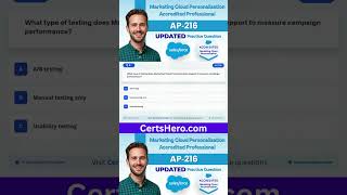 AP‑216 Practice Questions | AP-216 Salesforce Marketing Cloud Personalization Practice Questions