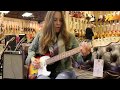 Angela Petrilli at Norman's Rare Guitars (1964 Reissue Fender Telecaster)