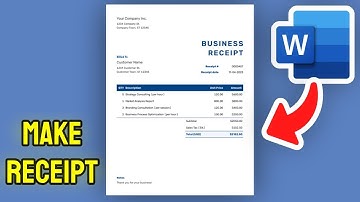 How to Make Bill Receipt in MS Word - Full Guide