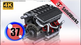 Solidworks tutorial  V12 engine  Ep 37 4K 😍