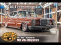 Dale mastermans 1971 lowrod mercedes on detroit steel wheels