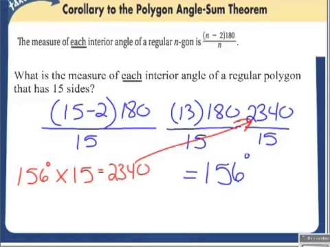 Corollary Polygon Angle Sum Theorem