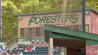 Former Huntington University baseball coach Mike Frame interview on field dedication, jersey retirem