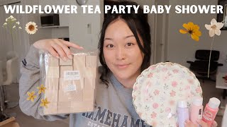 baby shower haul + prep | wildflower x tea party theme