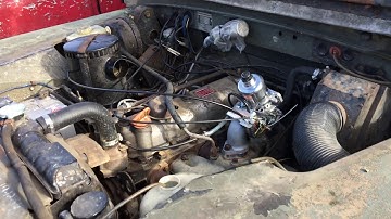 Land Rover Series III SU carb conversion first start