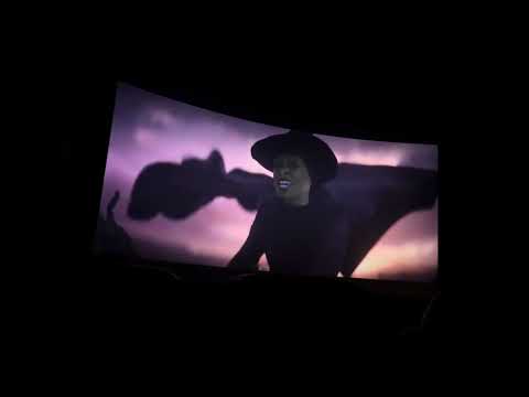 Wicked in movie theater Defying Gravity scene