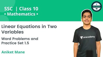 Linear Equations in Two Variables | Word Problems and Practice Set 1.5 | Maths