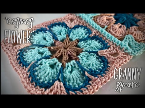 ВЯЖЕМ НЕОБЫКНОВЕННЫЙ БАБУШКИН КВАДРАТ «COSMOS FLOWER» 🤩 / BEAUTIFUL CROCHET GRANNY SQUARE