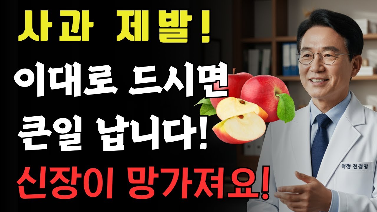 이렇게 사과를 먹으면 콩팥이 파괴됩니다! 3가지 신호, 사과가 서서히 독이 되고 있습니다 | 신장에좋은음식 | 신장 건강 | 노년의 건강 | 노인건강습관
