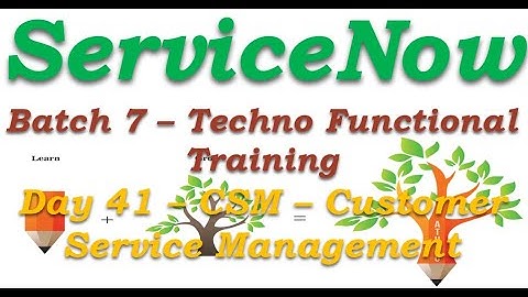 Batch 7 || Day 41 || CSM - Customer Service Management ||Techno Functional Training || San Diego
