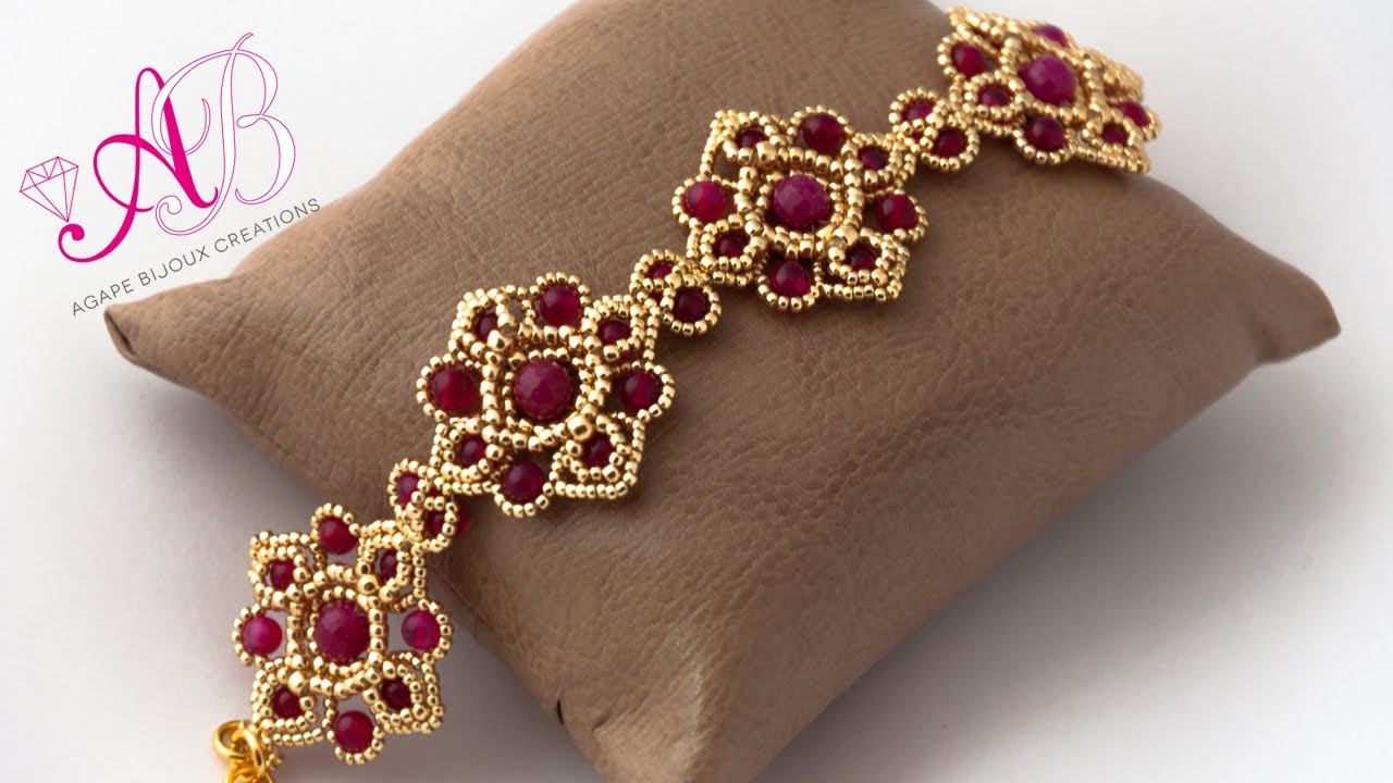 ENG SUBS - DIY Tutorial Bracciale G&G con perline e pietre di giada - Beadwork