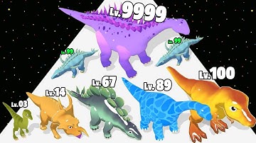 Dinosaur Runner Evolution - Level Up Dinosaur Max Level Gameplay (New Update)