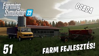 Farming Simulator 22 LIVE #51 - Farm fejlesztés! Osada #10