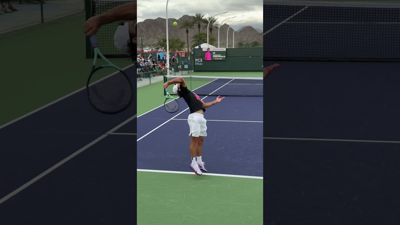 Lore Musetti Slow Motion Tennis Serve