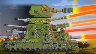 KV-44-M2: Firing from all weapons at the same time. Cartoons about tanks screenshot 3