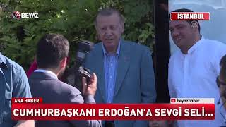 Cumhurbaşkani Erdoğana Sevgi̇ Seli̇