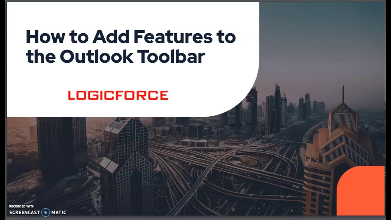 How To Add Features To The Outlook Toolbar YouTube