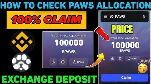 How to Claim Paws Airdrop |  Tokens full update bitget wallet & Solana Wallet Guide😍