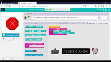 Code.org Kurs : 2 Ders : 7 Sanatçı: Döngüler