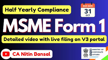 MSME Form 1 filing | How to file MSME form 1 on MCA v3 Portal | MSME 1 form filing | filing guru