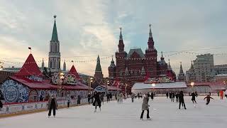 Каток на Красной площади.  Москва - 2022 - 23 г. Skating rink on Red Square. Moscow - 2022 - 23.