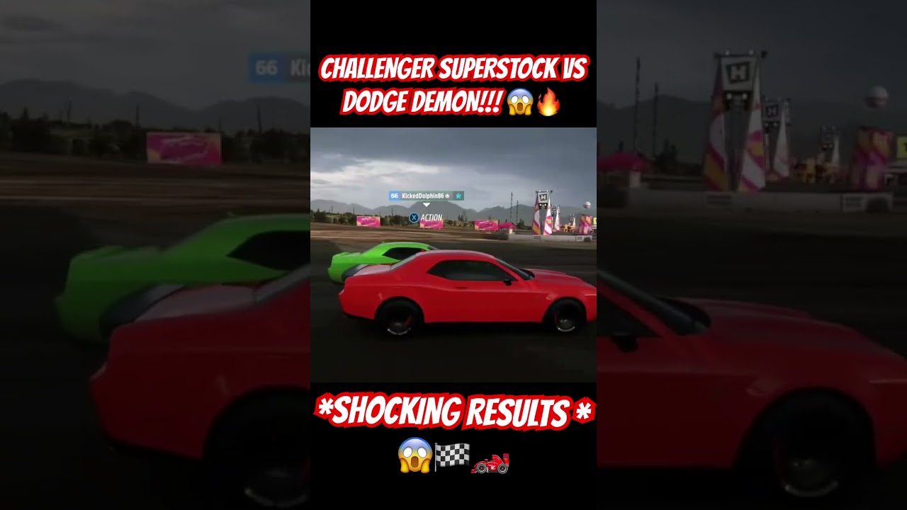 CHALLENGER SUPER-STOCK VS DODGE DEMON!!!!🔥😱 *SHOCKING RESULTS* 
