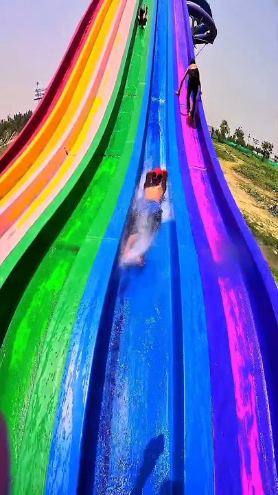 Omg incredible water slide POV