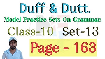 Model Practice Sets On Grammar Solved. | Duff & Dutt 2024 Model Grammar Set 13 Solution.@NipakNag
