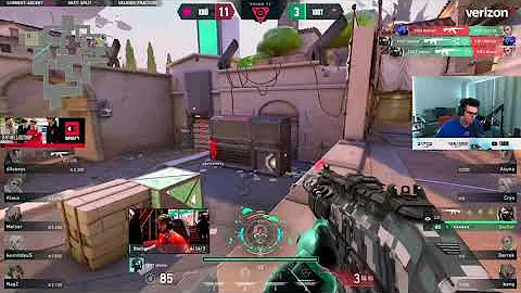 Tarik's reaction to 100T Stellar's INSANE 1v3! 100T vs KRU