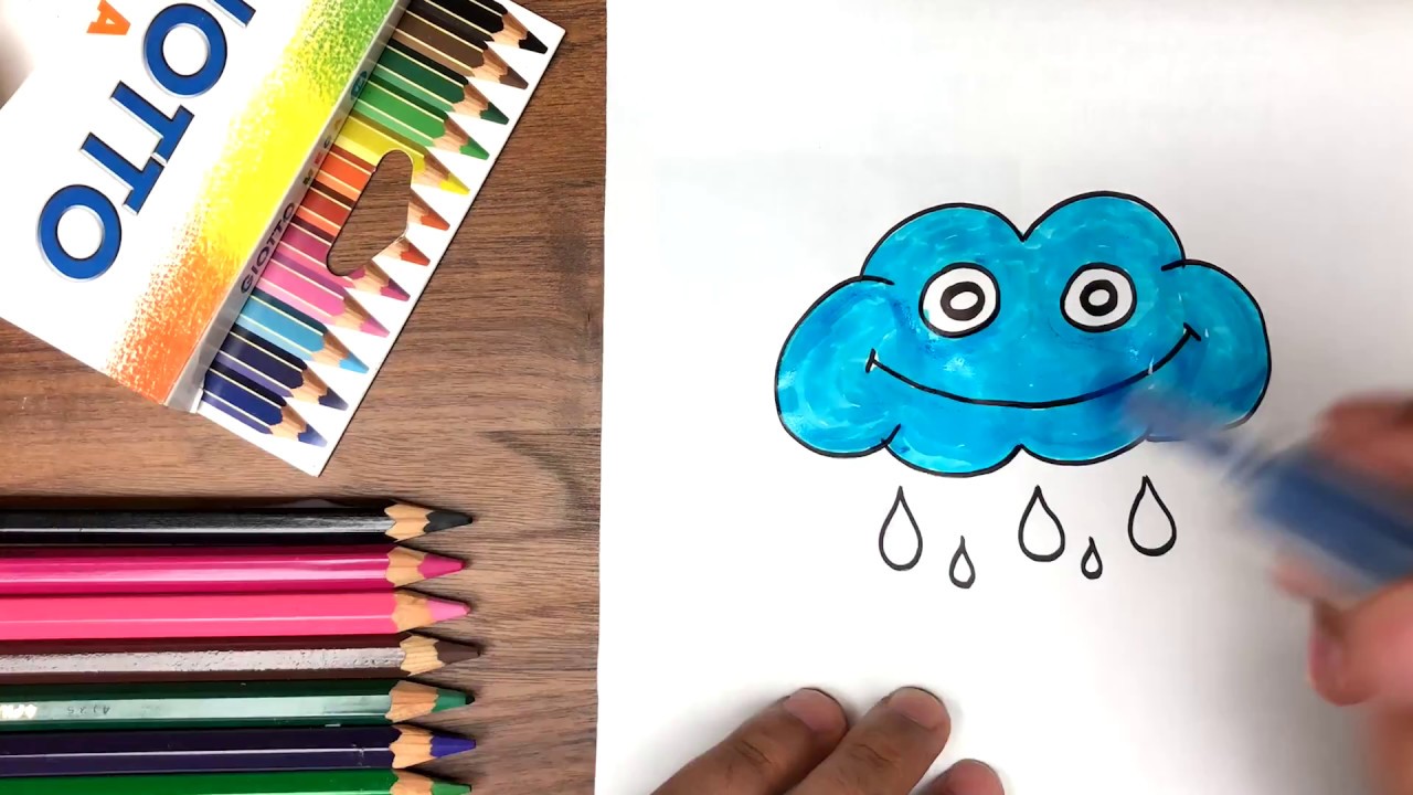 Dạy bé tập vẽ đám mây - YouTube