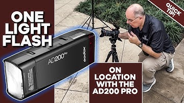 One Light Portrait outdoors - Quick Tip, using the AD200 Pro in a wide outdoor shot.