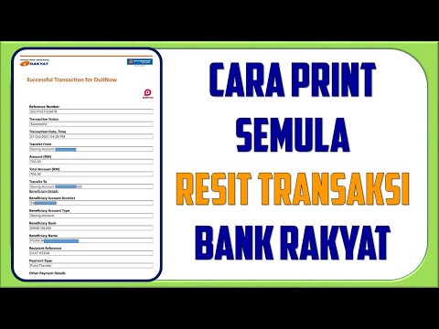 Cara Dapatkan Semula Resit Transaksi Bank Rakyat | iRakyat.com.my