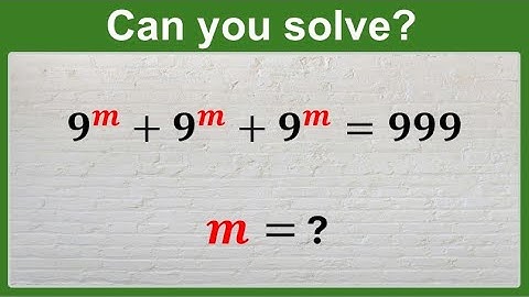 China | A nice exponential equation | Can you solve this? | Math Olympiad