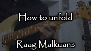 Pure Soulfulness to Burning Speed - Raag Malkauns Guitar lesson - Indian Classical Music