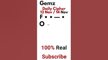 Gemz Daily Cipher Morse Code 13 Nov 14 Nov 2024 | Unlock Today’s Code & Rewards! #gemzdailycode