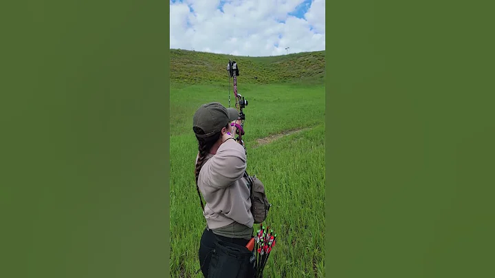 Steep 60 yard shot at a small hog target. #ishootxpedition #archery
