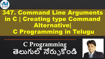 347.Creating Type Command Alternative | command line arguments | C Programming in Telugu