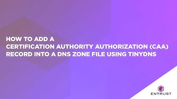 How to add a Certification Authority Authorization (CAA) record into a DNS zone file using TinyDNS