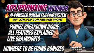 AI Flip Domains Webinar Replay + Review + OTO Breakdown 🚀 AIFlipDomains Review + BONUS 🔴 $1 Domains