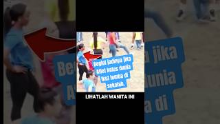 atlet lari kelas dunia ikut lomba lari di sekolahan.