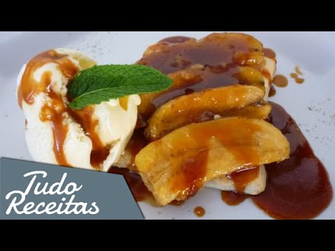 Como fazer BANANA FLAMBADA simples | com sorvete