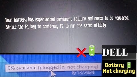 your battery has experienced permanent failure and needs to be replaced strike the f1 key