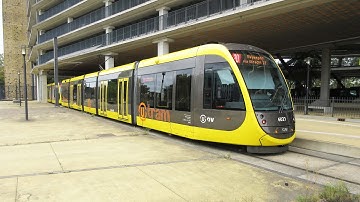 The Fast Trams In Utrecht, The Netherlands.