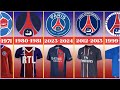 Paris Saint-Germain evolution jersey | History jersey football