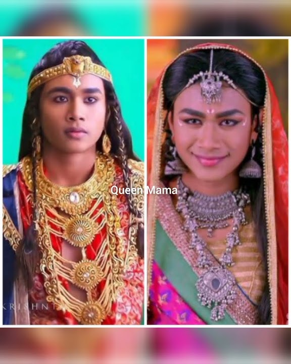 Radha Krishna serial Actors in Lady getup 😘❤️ Comment your favourite 🥳🤭🤗 #shorts