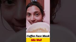 Viral Coffee Face Mask | Skin Glowing DIY | shorts diy facemask skincare trending shortyoutube