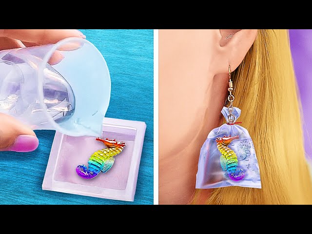 Easy Resin Jewelry 💎 💍✨ Super Cute DIYs To Try At Home With Epoxy class=